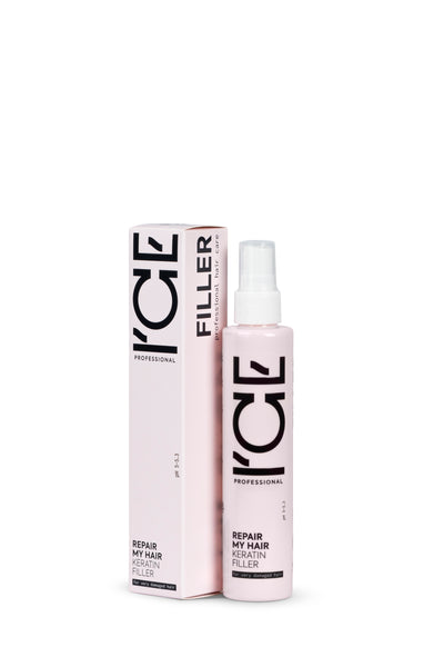 ICE Repair My Hair atstatomasis plaukų fileris pažeistiems plaukams su keratinu, 100 ml