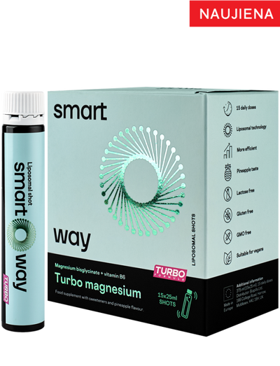 SMART WAY liposominis TURBO MAGNESIUM SHOTS, 15×25 ml