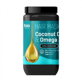 BIO NATURELL Plauku kauke Coconut Oil & Omega 3, 946 ml kaina
