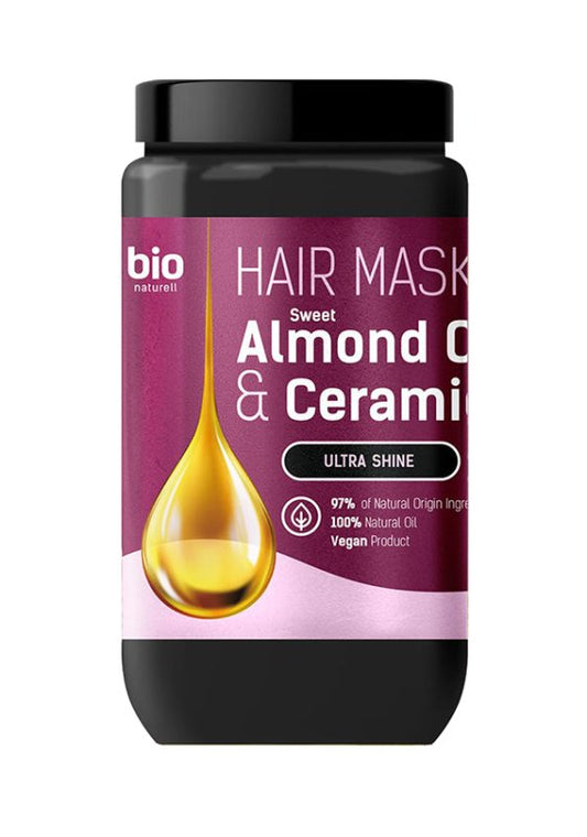 BIO NATURELL Sweet Almond Oil & Ceramides kauke plaukams, 946 ml kaina