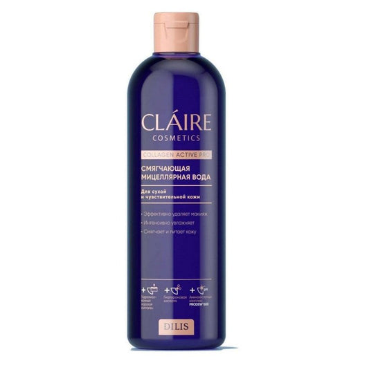 CLAIRE Collagen Active Pro Raminantis micelinis vanduo sausai ir jautriai odai, 400 ml kaina