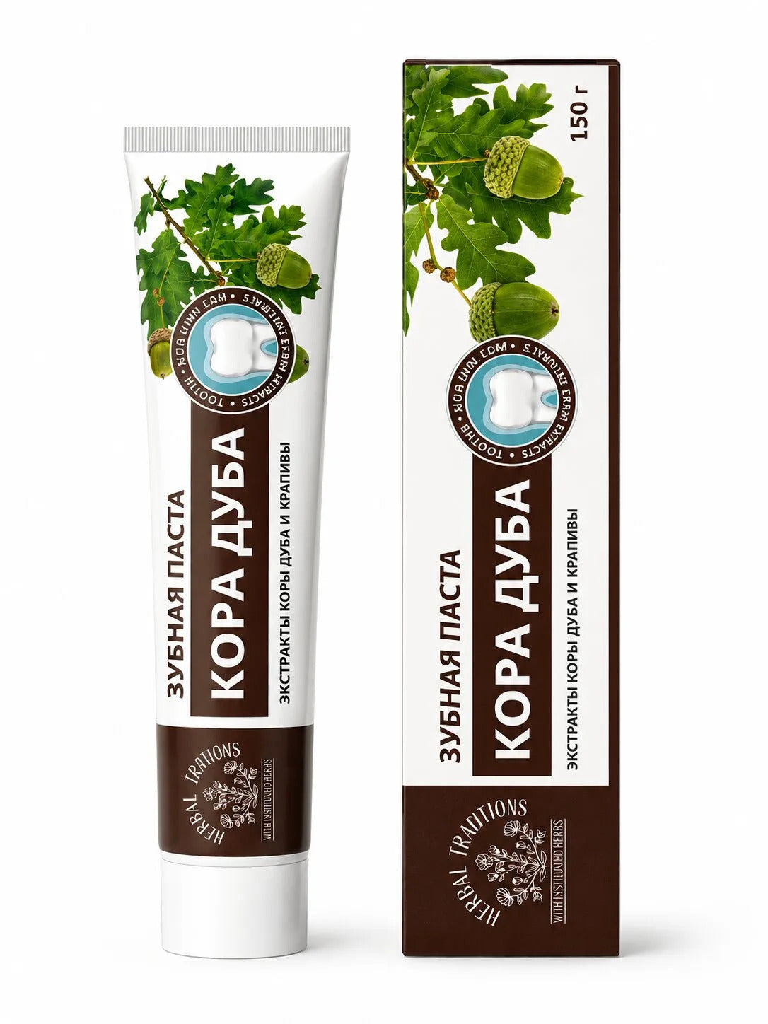 "HERBAL TRADITIONS" Dantų valymo pasta "Ąžuolo žievė" 150g