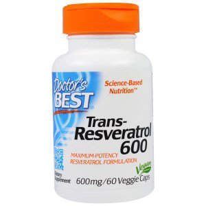 Doctor's Best Trans - Resveratrolis 600 mg, 60 kapsulių kaina