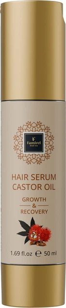 Famirel Castor Oil Hair Serum – Ricinos Aliejaus Plaukų Serumas Stiprinimas, Augimas, Drėkinimas