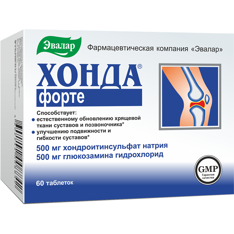 Evalar HONDA FORTE 500 mg, 60 tablečių
