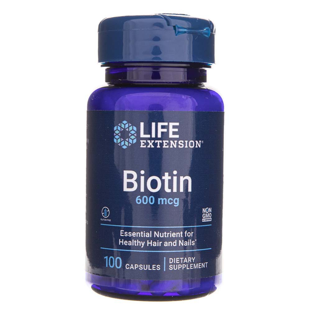 Life Extension biotinas 600 mg - 100 kapsulių