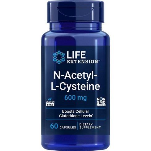 Life Extension NAC 600 mg N-Acetyl-L-Cysteine, 60 kapsulių