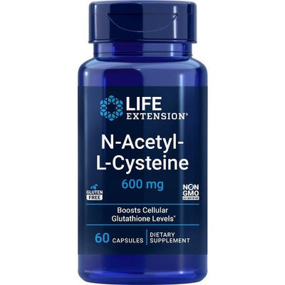 Life Extension NAC 600 mg N-Acetyl-L-Cysteine, 60 kapsulių