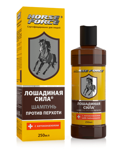 LOŠADINAJA SILA šampūnas nuo pleiskanų su ketokonazolu, 250 ml
