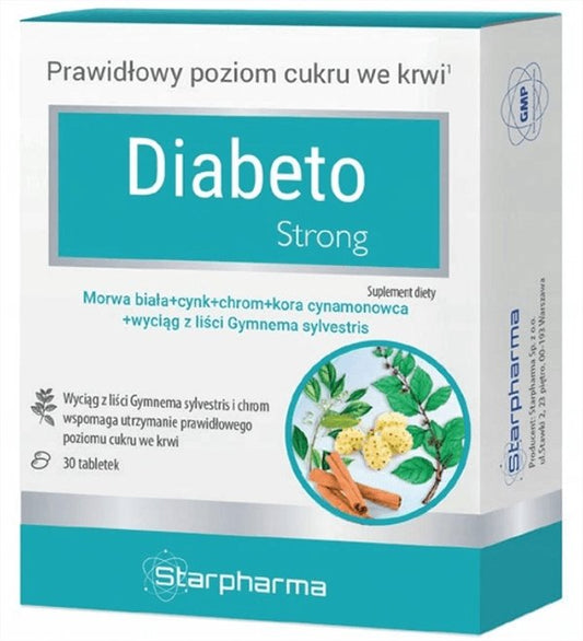 Maisto papildas, Diabeto Strong, 30 tablečių kaina
