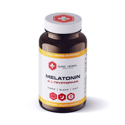 MELATONINAS + L-TRIPTOFANAS Swiss Herbal, 60 kapsulių kaina