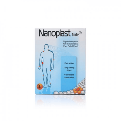 Nanoplast Forte gydomasis pleistras 7×9 cm (3 vnt.) – skausmui mažinti ir uždegimui slopinti