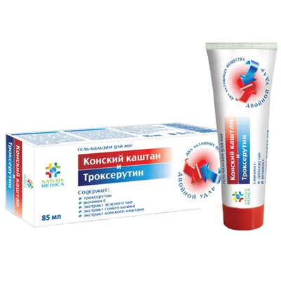 NATURA MEDICA gelis-balzamas kraujotakai su kaštonu ir trokserutinu, 85 ml