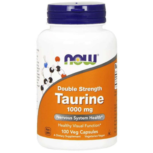 NOW Taurinas 1000 mg, 100 kapsulių kaina