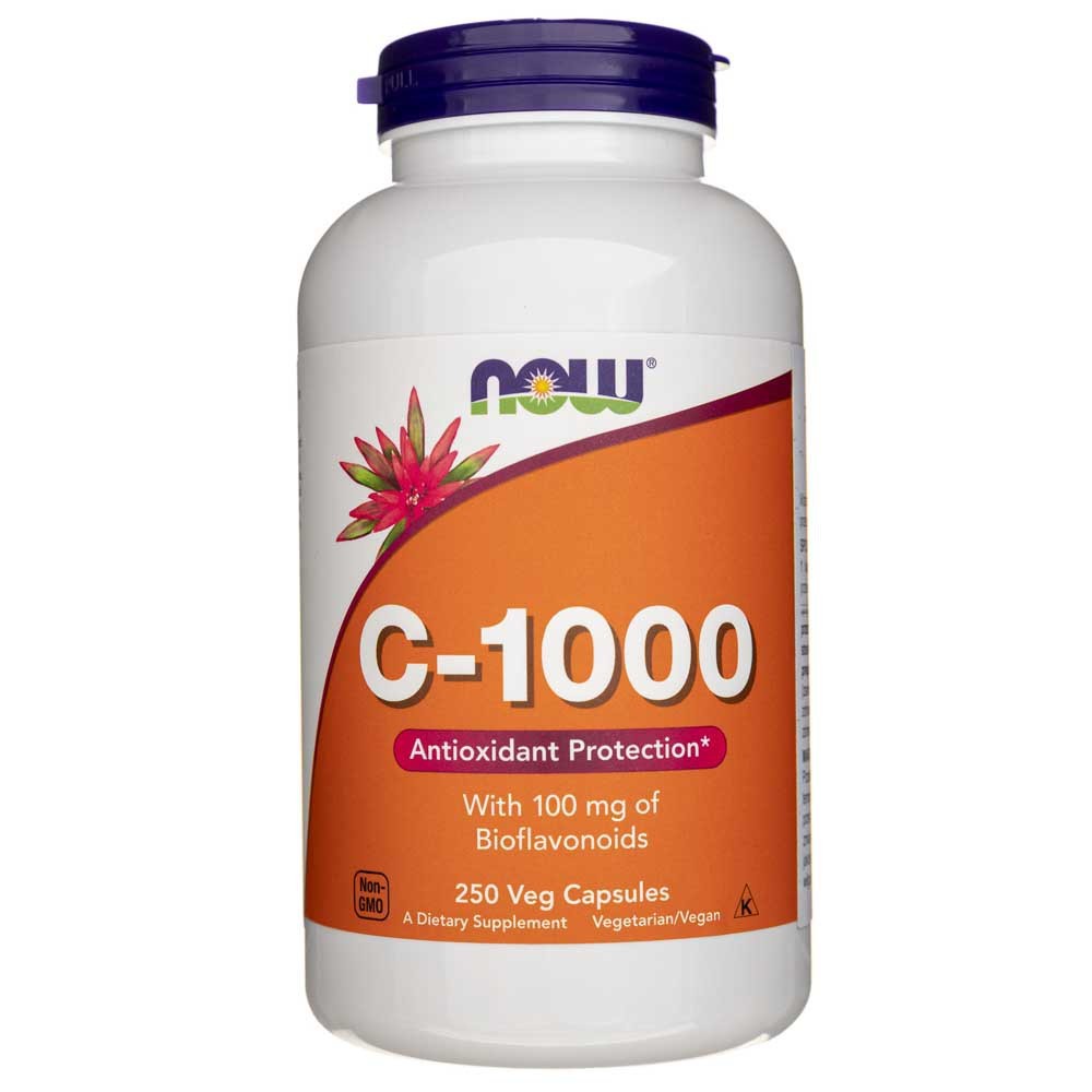 Now Foods vitaminas C-1000 su bioflavonoidais - 250 kapsulių