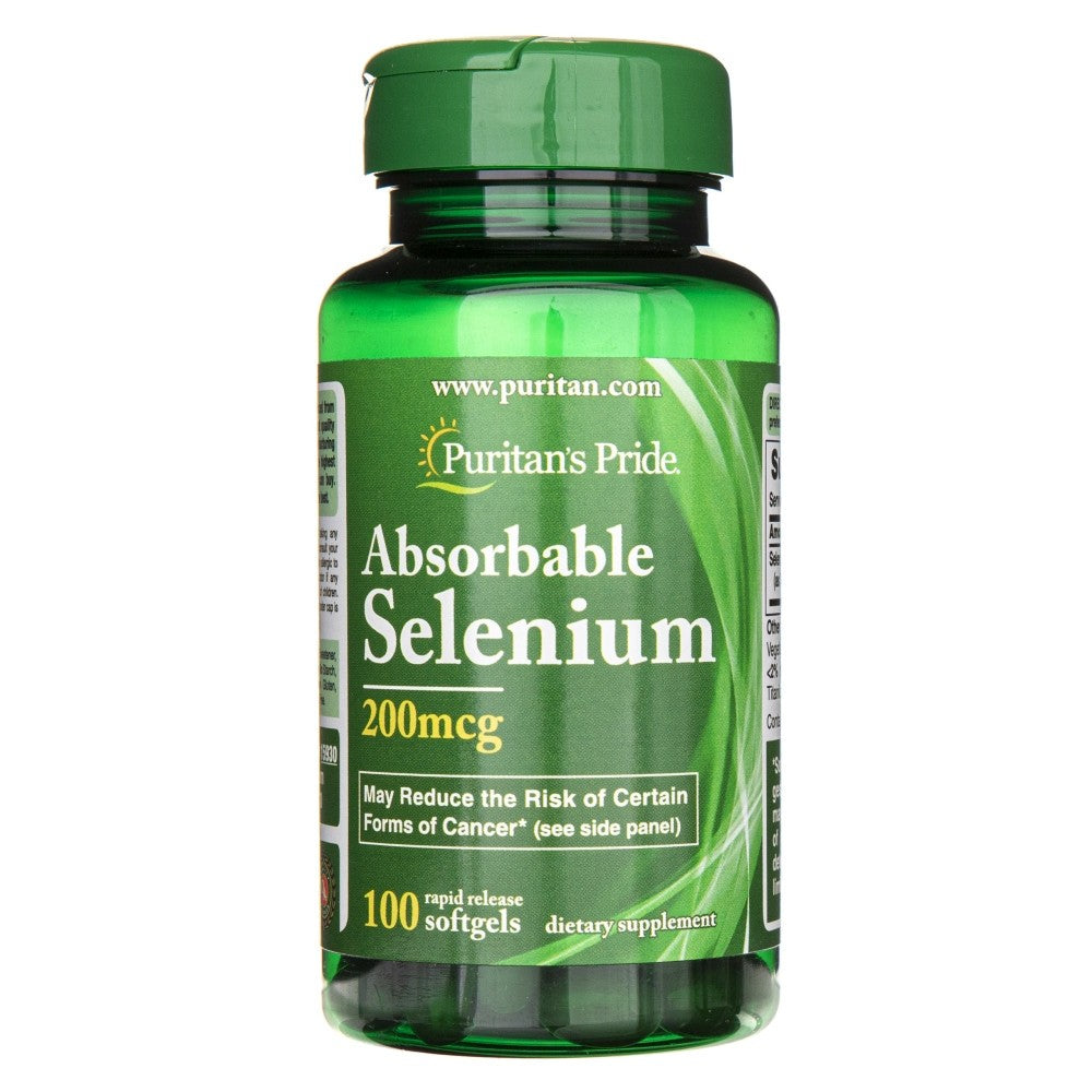 Puritan's Pride Absorbuojamas selenas 200 mcg - 100 kapsulių