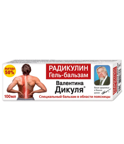 Valentino Dikulio gelis-balzamas RADIKULIN, 100 ml