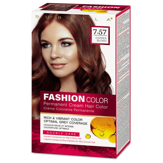 RUBELLA FASHION COLOR Kremas-dazai plaukams Vario blondine 7.57, 50/50/15 ml kaina