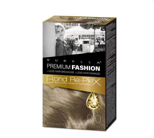 RUBELLA PREMIUM FASHION Ilgalaikiai plauku dazai-kremas Pelenine blond 9.0, 50/50/30 ml kaina
