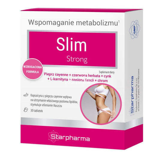 Slim strong, Maisto papildas Svorio kontrolei, 30 tablečių kaina