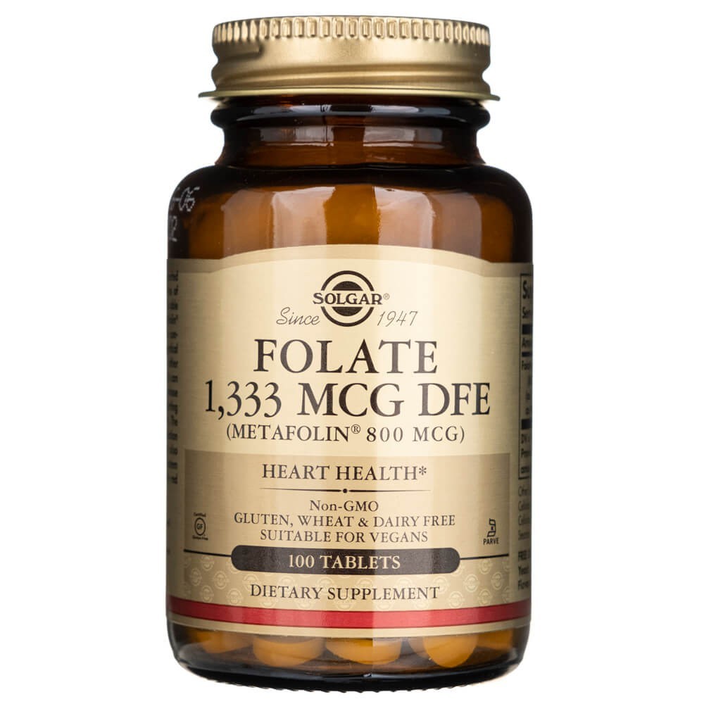 Solgar Folate 1333 mcg DFE (Metafolin® 800 mcg) - 100 tablečių