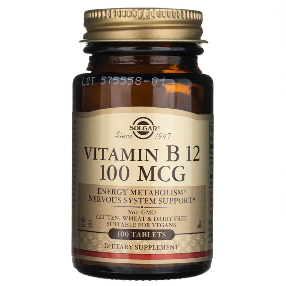 Solgar vitaminas B12 100 mcg - 100 tablečių