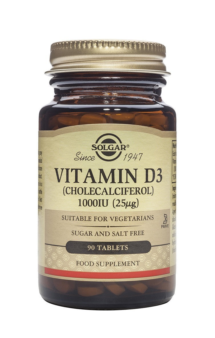 Solgar vitaminas D3 1000 TV (25 µg) - 90 tablečių