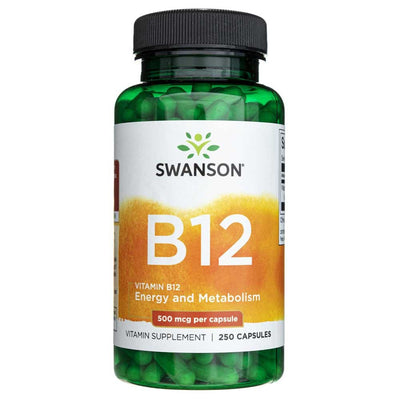 Swanson vitaminas B12 500 mcg - 250 kapsulių