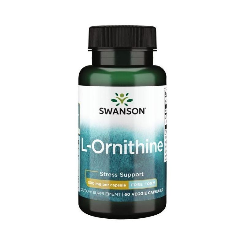 Swanson L-Ornithine 500 mg - 60 kapsulių