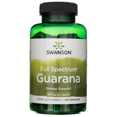 Swanson Full Spectrum Guarana 500 mg - 100 kapsulių