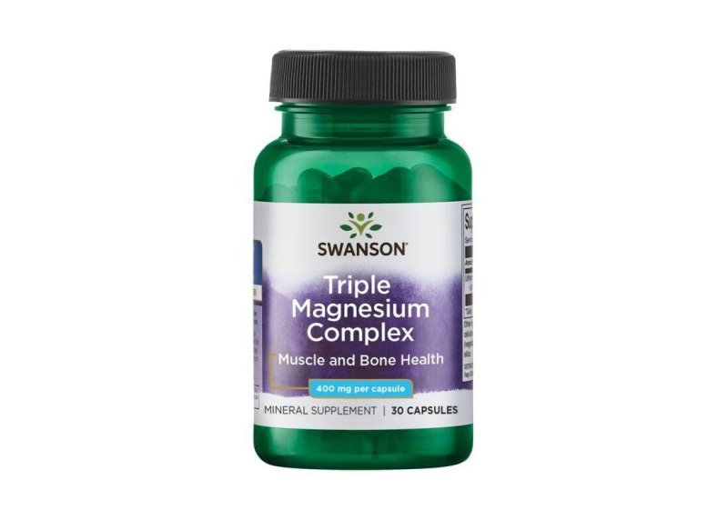 Swanson Triple Magnesium Complex, 400 mg, 30/100/300 kapsulių kaina