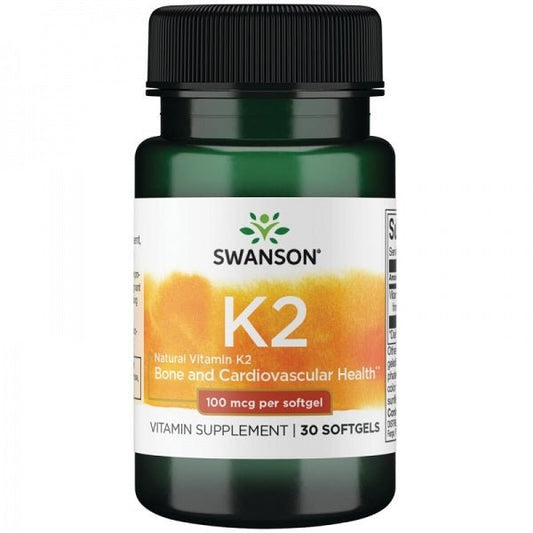 SWANSON Vitaminas K2, 30 kapsulių kaina