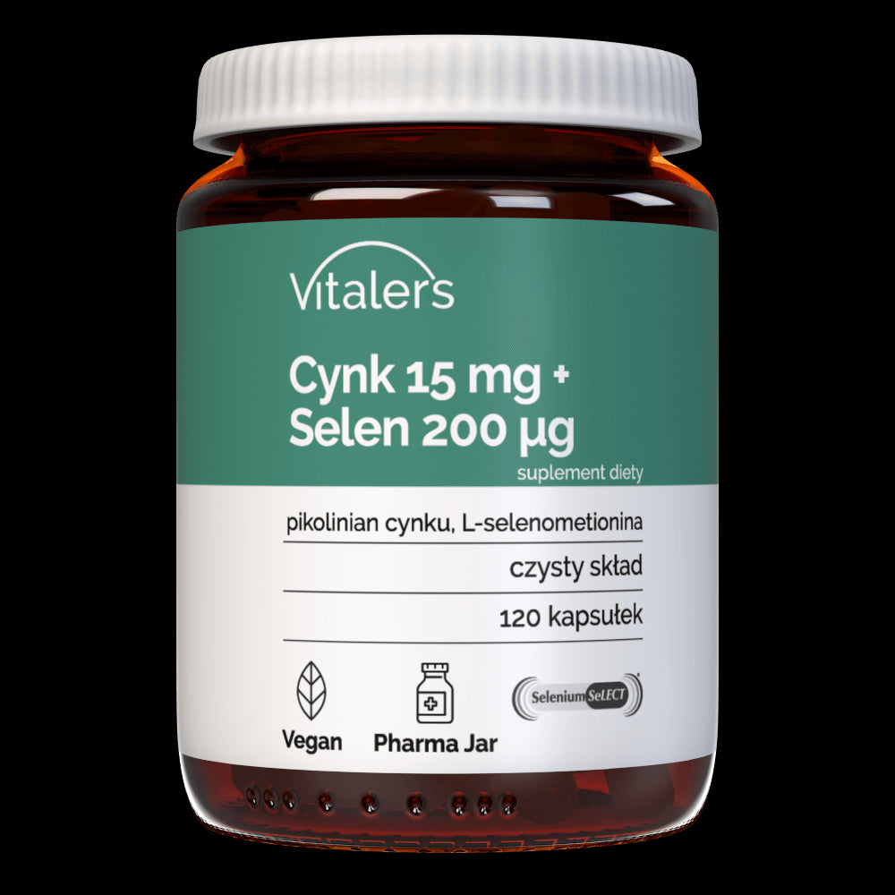 Vitaler's Cinkas 15 mg + Selenas 200 mcg - 120 kapsulių