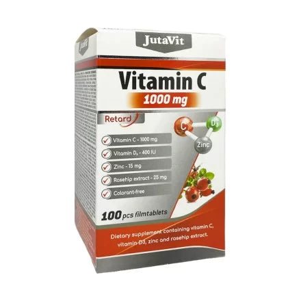 Vitaminas C, 1000mg, 100 tablečių kaina