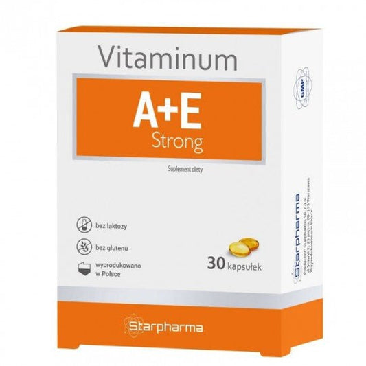Vitaminum A+E Strong, 30 kapsulių kaina