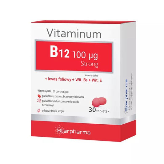 Vitaminum strong B12, 30 tablečių kaina