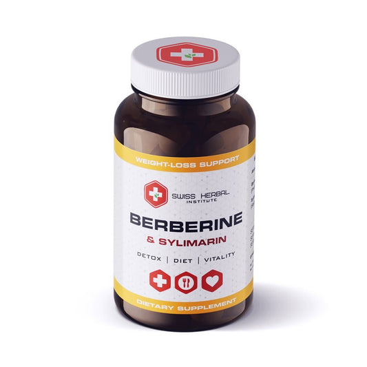 BERBERINAS + SILIMARINAS Swiss Herbal, 60 kapsulių - Maisto papildai Sveikata1.lt