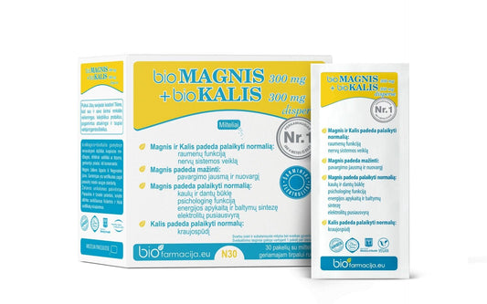 Magnis 300 mg + Kalis 300 mg , 30 pakelių kaina