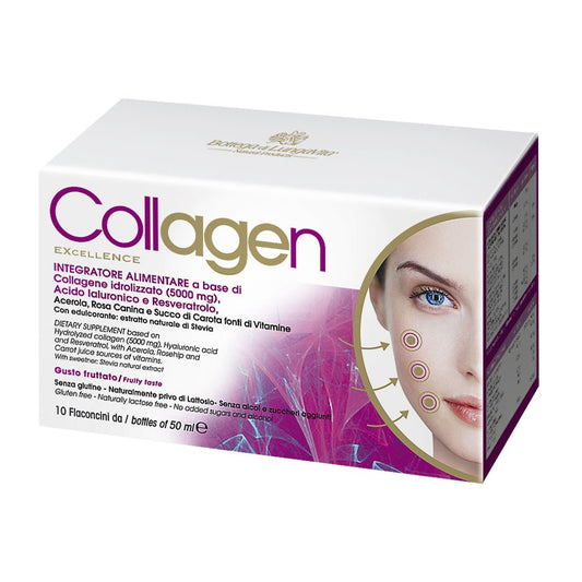 Collagen Excellence, 10 buteliukų odai, plaukams, nagams kaina