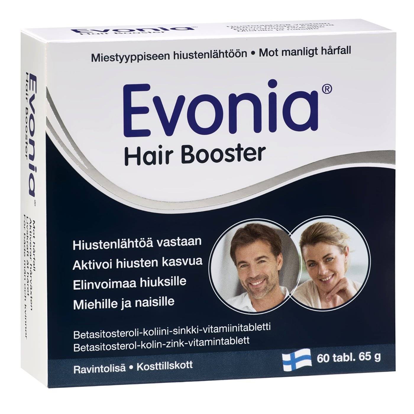 EVONIA HAIR BOOSTER plaukų augimui, 60 tablečių kaina
