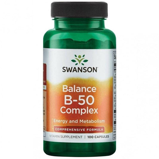 Swanson B grupės vitaminų kompleksas, 100 kapsulių kaina