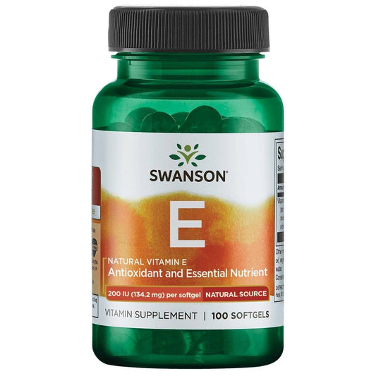 Swanson Natūralus Vitaminas E 134 mg , 100 minkštųjų kapsulių kaina