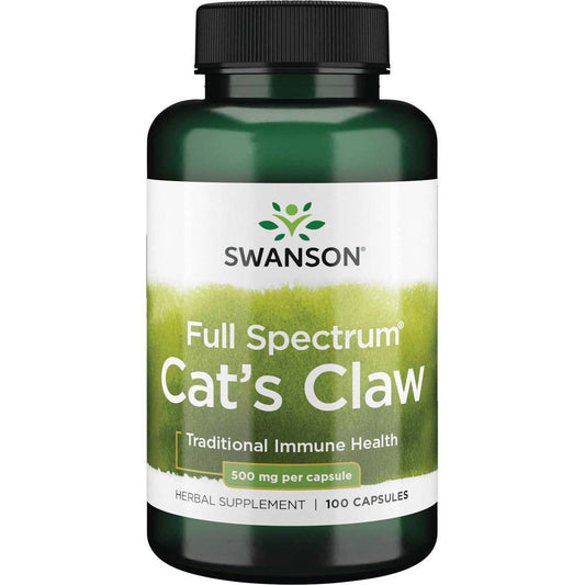 Swanson Una De Gato ( Cats Claw ) Katės Nagas 500 mg , 100 Kapsulių kaina