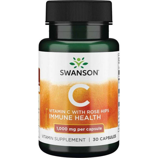 Swanson Vitaminas C su Erškėtuogėmis 1000 mg , 30 kapsulių kaina
