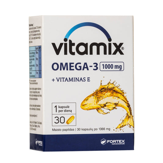 VITAMIX OMEGA-3 SU VITAMINU E, 30 kapsulių - Maisto papildai Sveikata1.lt