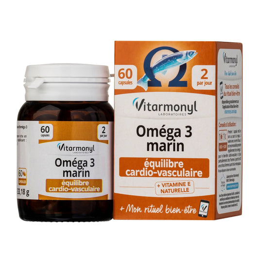 VITARMONYL OMEGA-3 MARIN žuvų taukai, 60 kapsulių kaina