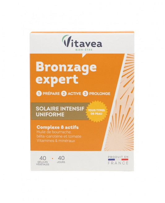 Vitavea Bronzage Expert maisto papildas įdegiui, 40 kapsulių kaina