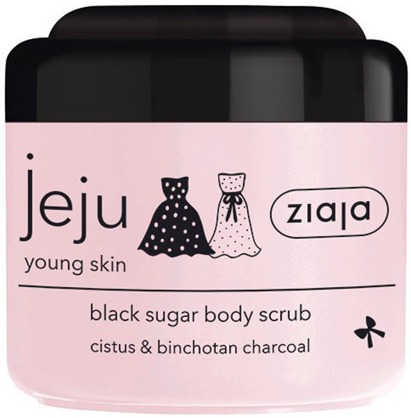 Ziaja Jeju Young Skin juodasis cukraus kūno šveitiklis, 200 ml