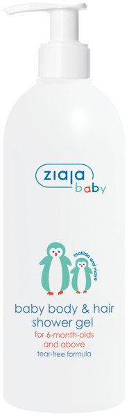 Ziaja Baby kūno ir plaukų dušo želė, 400 ml