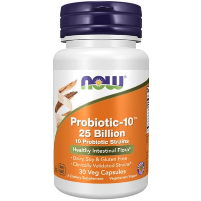 NOW Probiotic-10 25 Billion Probiotikai, 30 kapsulių